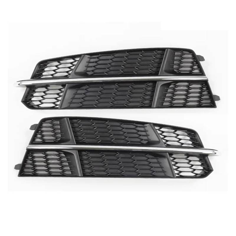 Honeycomb HEX Frontgrill for Audi Nebelscheinwerfer Lampenabdeckung kompatibel for Audi A6 C7 S-Line S6 2015 2016 2017 2018 4G0807681AN 4G0807682AN(Chrome) von OVWIOQJC