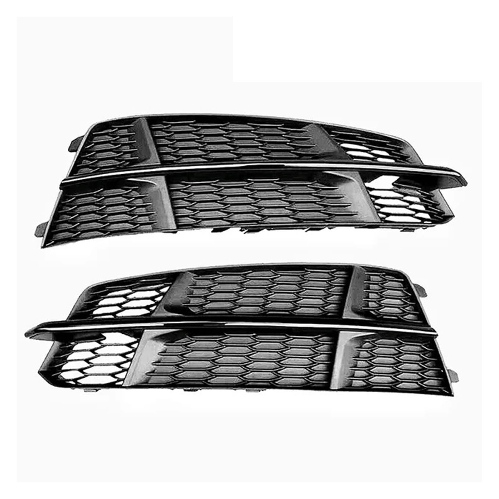 Honeycomb HEX Frontgrill for Audi Nebelscheinwerfer Lampenabdeckung kompatibel for Audi A6 C7 S-Line S6 2015 2016 2017 2018 4G0807681AN 4G0807682AN(Glossy Black) von OVWIOQJC