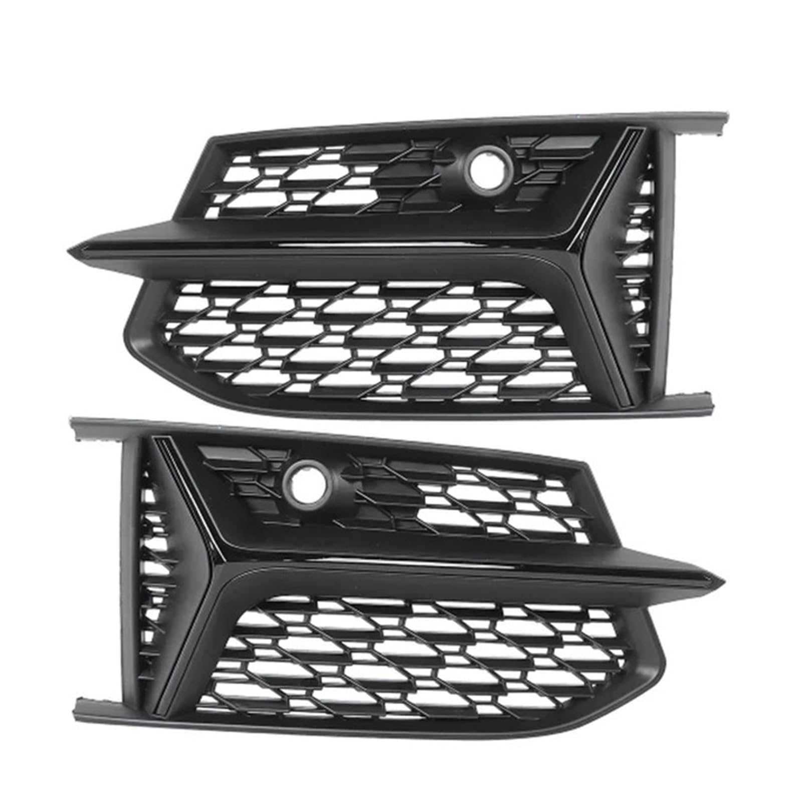 Kompatibel for Audi A6 C8 S6 2019–2022 Sport S-Line Autoscooter Frontstoßstange Nebelscheinwerferrahmen Nebelscheinwerfer Kühlergrill Schutzabdeckung Autozubehör(Glossy Black) von OVWIOQJC