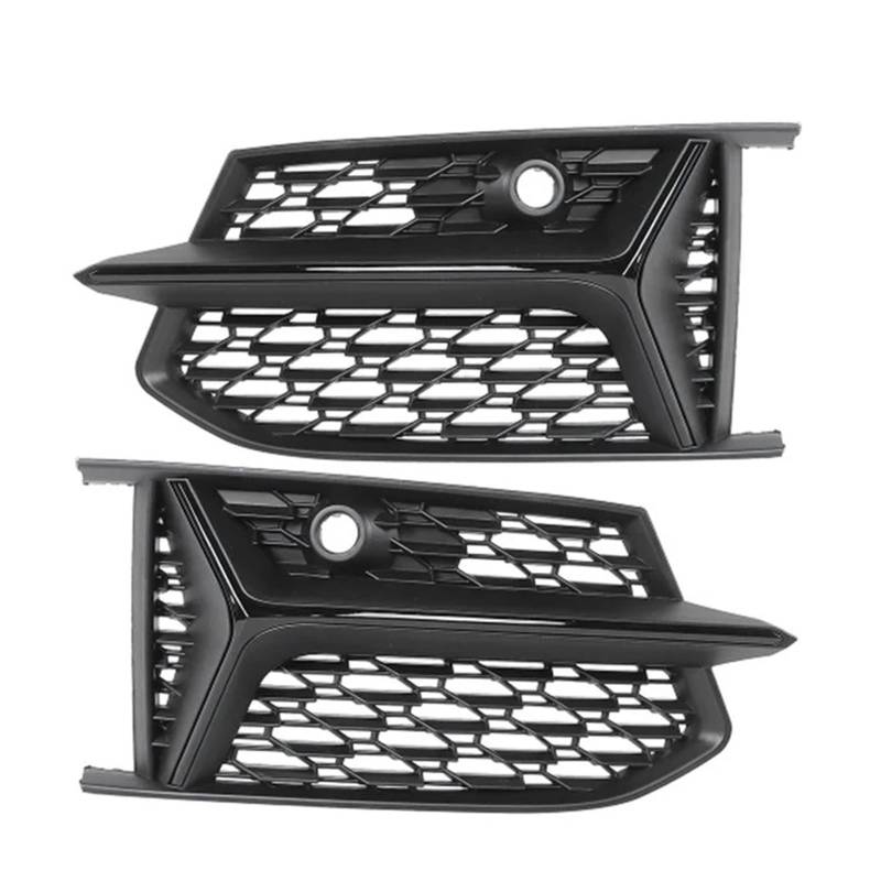 Kompatibel for Audi A6 C8 S6 2019–2022 Sport S-Line Autoscooter Frontstoßstange Nebelscheinwerferrahmen Nebelscheinwerfer Kühlergrill Schutzabdeckung Autozubehör(Glossy Black) von OVWIOQJC