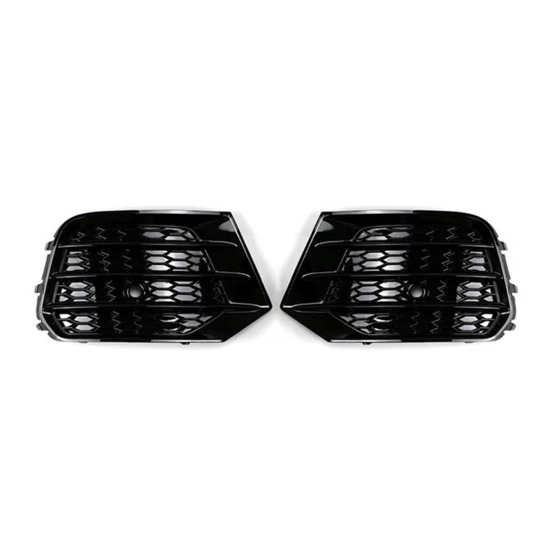 Kompatibel for Audi Q3 2016 2017 2018, Auto-Nebelscheinwerfer-Kühlergrill, glänzend schwarz, Lampenabdeckungsrahmen, Verkleidungsschutz, Außenabdeckung, Autozubehör von OVWIOQJC