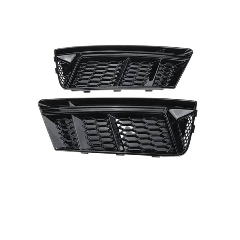 Nebelscheinwerfer-Lichtgitter-Abdeckung, Frontstoßstange, Nebelscheinwerfer, Renngitter, kompatibel for Audi A4 B9 2017 2018 2019, Standard-Stoßstangen-Nebelscheinwerfer-Abdeckung(Chrome Silver) von OVWIOQJC