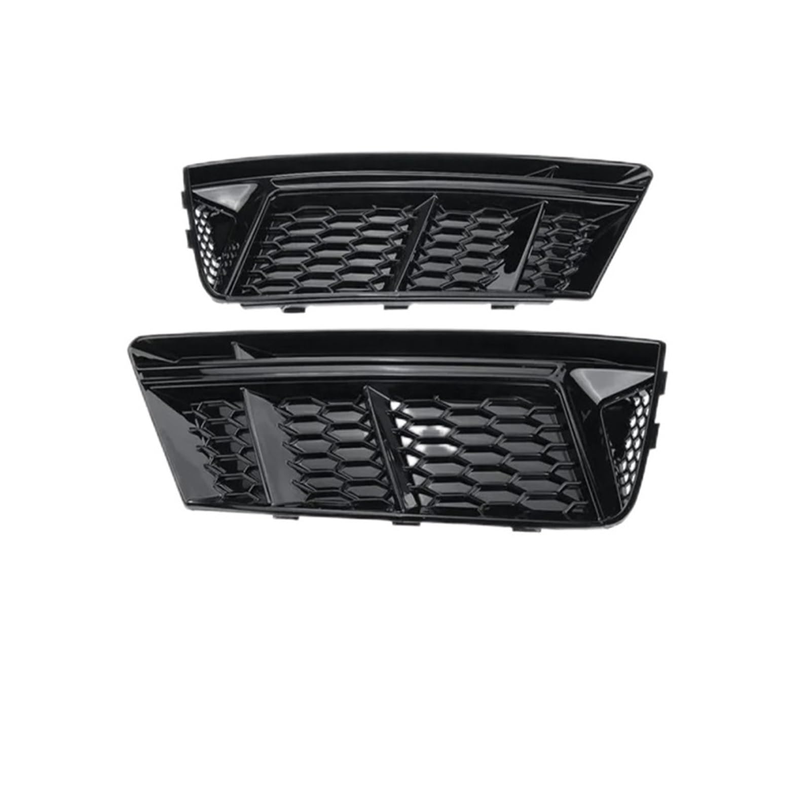 Nebelscheinwerfer-Lichtgitter-Abdeckung, Frontstoßstange, Nebelscheinwerfer, Renngitter, kompatibel for Audi A4 B9 2017 2018 2019, Standard-Stoßstangen-Nebelscheinwerfer-Abdeckung(Glossy Black) von OVWIOQJC