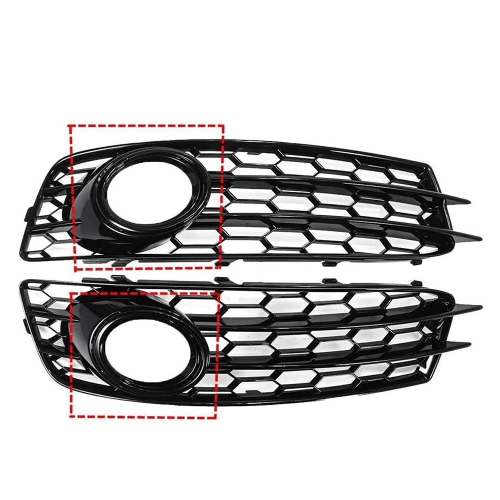 Neue 2x A3 Auto Nebelscheinwerfer Abdeckung HONEYCOMB Nebelscheinwerfer Kühlergrill Kompatibel for Audi A3 8P S-Line 2009-2012 A3 8P Nebelscheinwerfer Kühlergrill(Black) von OVWIOQJC