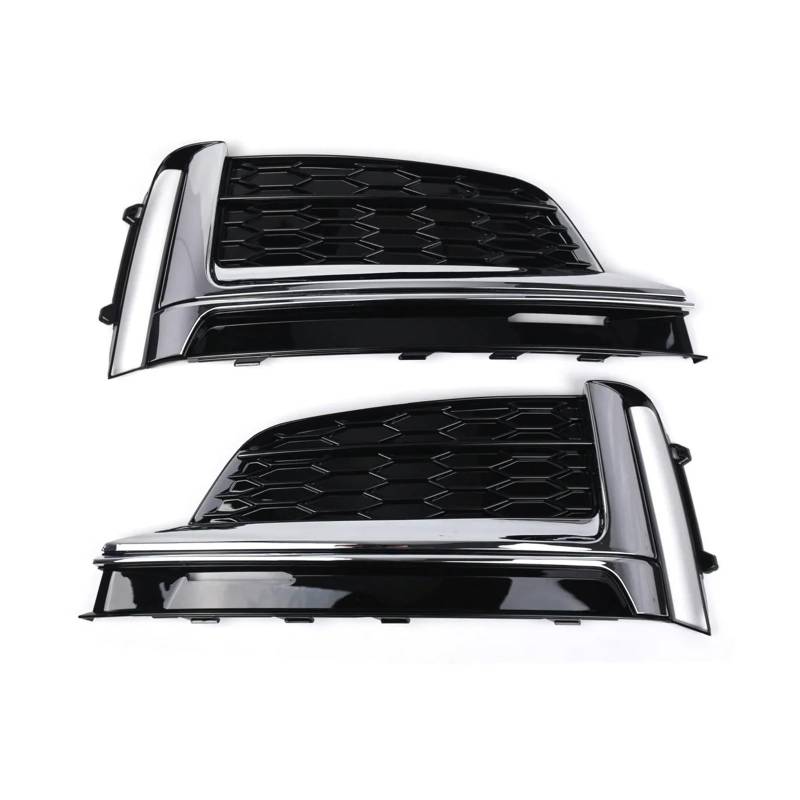 Paar Auto Frontstoßstange Nebelscheinwerfer Lampe Kühlergrill Grillabdeckung kompatibel for Audi A5 Sport S5 Sline 2017 2018 2019 8W6807681F Unterer Stoßstangengrill von OVWIOQJC