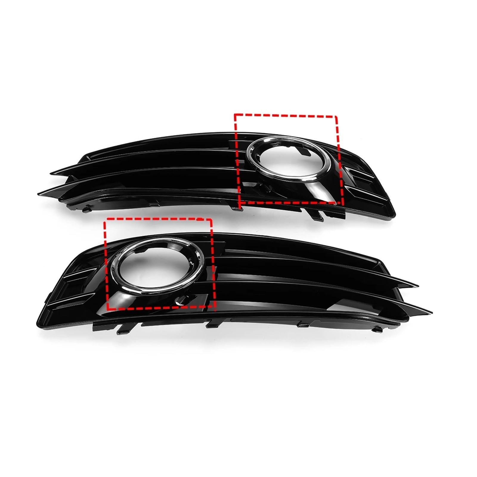 Paar Auto Nebelscheinwerfer Blende Abdeckung Frontstoßstange Lampengitter kompatibel for Audi A3 8P S-Line 2009-2012 Nebelscheinwerfer Grill 8P0807682 8P0807681(Chrome) von OVWIOQJC