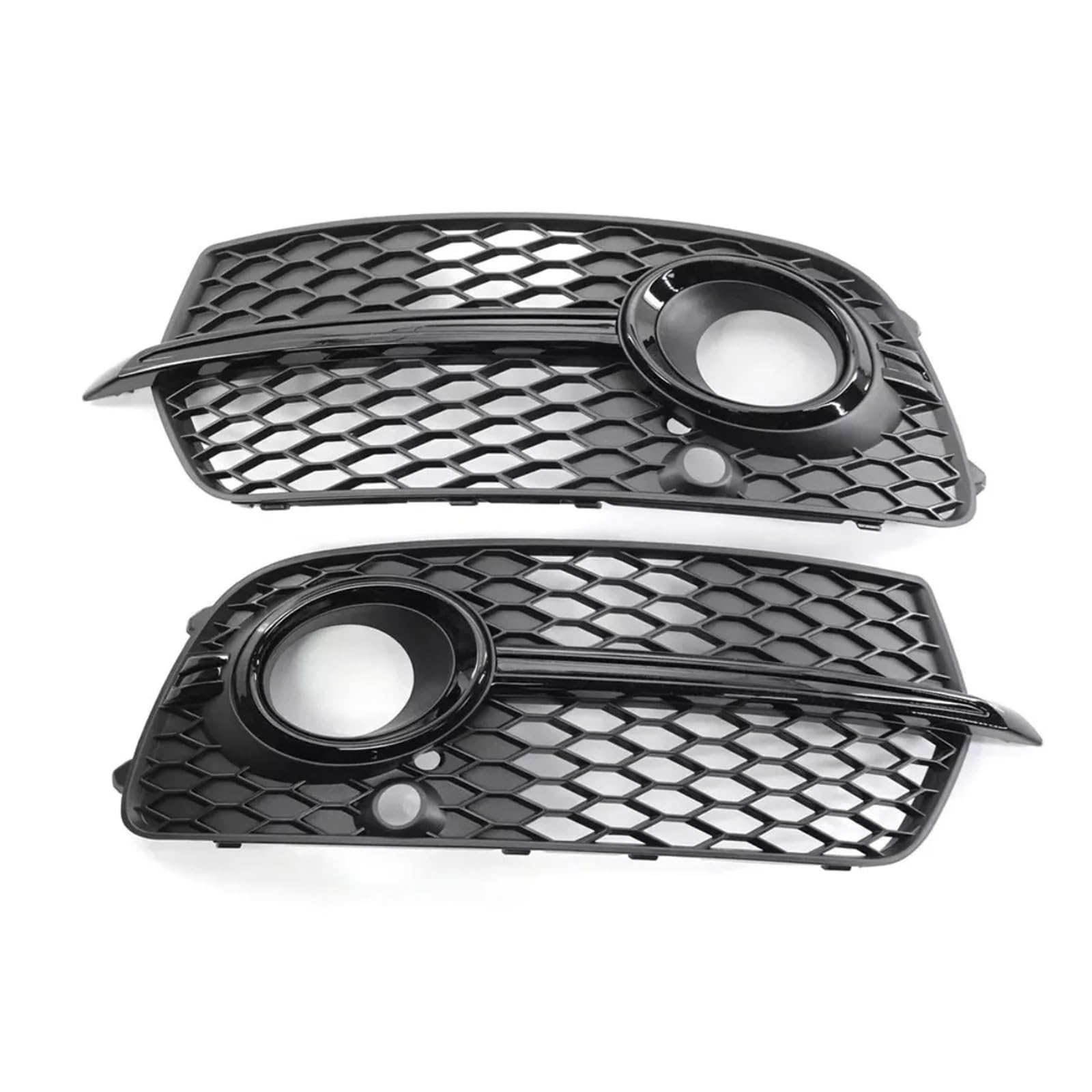 Paar Nebelscheinwerfer-Abdeckungsgitter, Wabengitter, kompatibel for Audi Q5 Sport S-Line 2013 2014 2015 2016 2017 8R0807681S, 8R0807682N(With Black) von OVWIOQJC