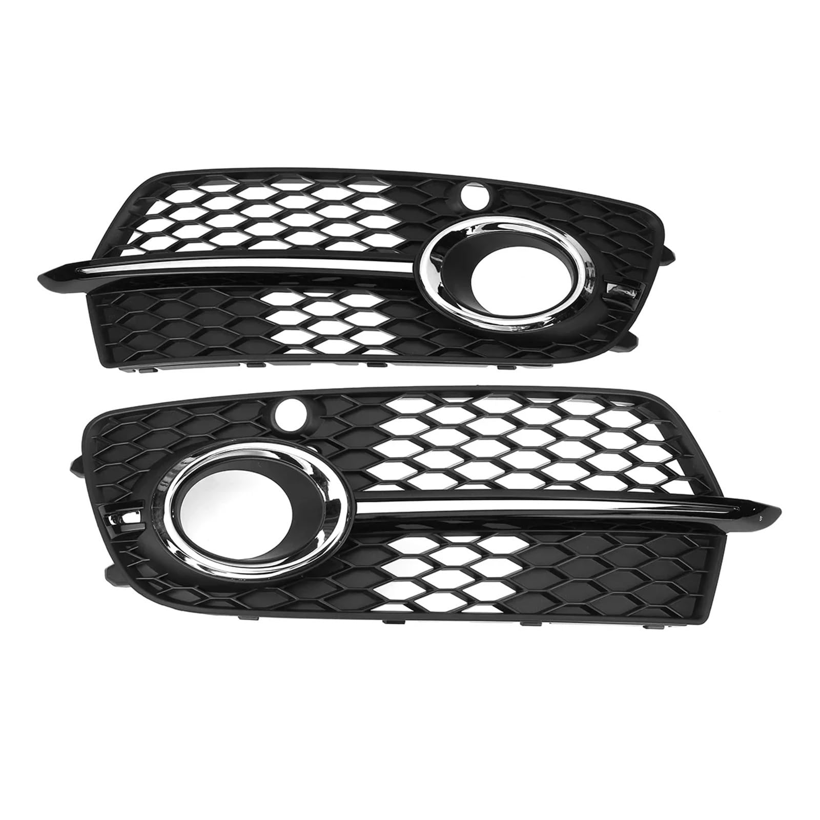 Paar Nebelscheinwerfer-Abdeckungsgitter, Wabengitter, kompatibel for Audi Q5 Sport S-Line 2013 2014 2015 2016 2017 8R0807681S, 8R0807682N(With Chrome) von OVWIOQJC