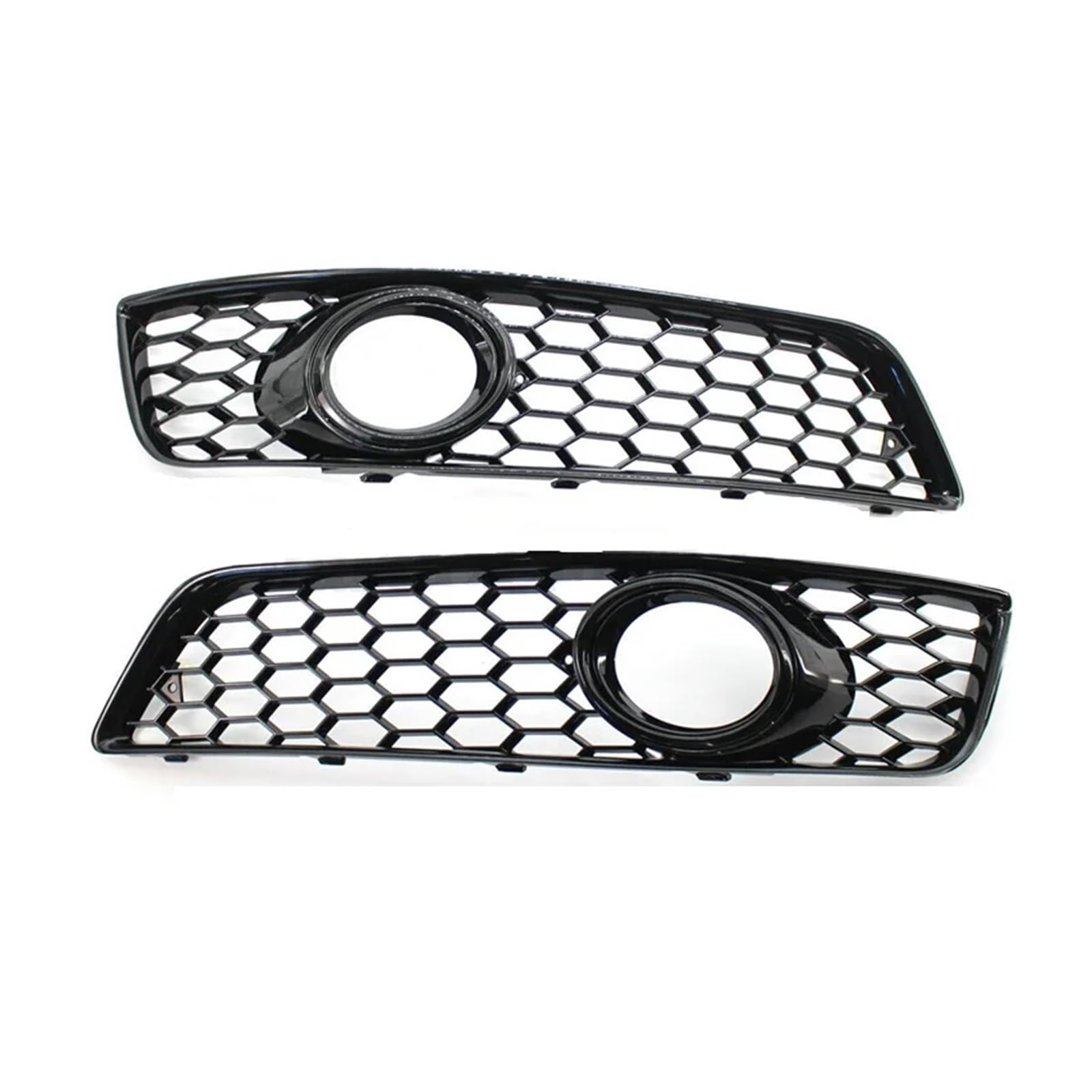 Paar Nebelscheinwerferlöcher, galvanischer Ring, Wabenmuster, ausgehöhlte Nebelscheinwerfernetze, kompatibel for 2009 2010 2011 2012 Audi A3 8P Autozubehör(Black) von OVWIOQJC