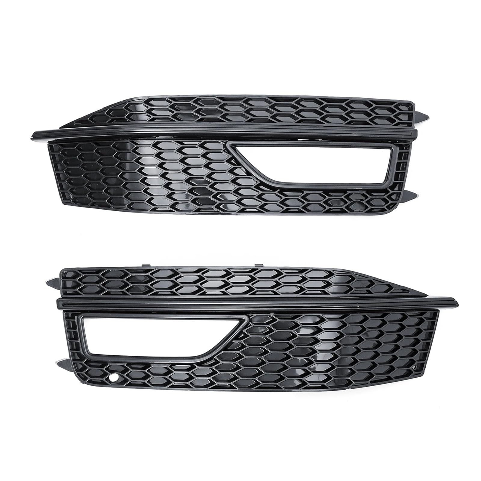 Paar vordere Stoßstange, unterer Nebelscheinwerfer-Grill, kompatibel mit Audi A4 B8 S-Line S4 2012–2015, 8K0807681P, 8K0807682P, Nebelscheinwerfer-Grill-Abdeckung(With Black) von OVWIOQJC