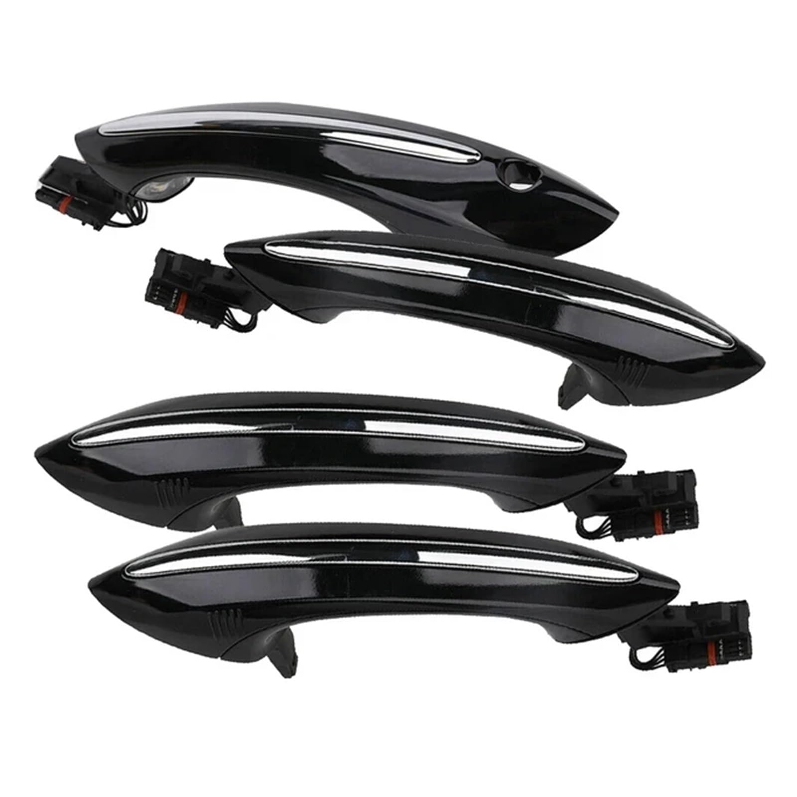 OWYTNRCJ 1 Auto-Außenkomfort-Zugangstürgriff, kompatibel mit BMW 5 7er F01 F02 F06 F10 F11 520d 520i 525d 528i 5121723193 2010–2017(4PCS Black) von OWYTNRCJ