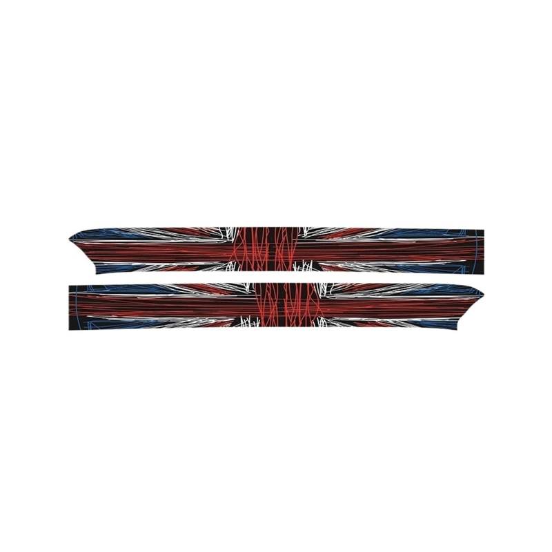 OWYTNRCJ 1Set Autotürschwellen-Schwellen-Leder-Schutzaufkleber Kompatibel for Mini Cooper F56 F60 F54 F55 F57(Painted Union Jack,F54) von OWYTNRCJ