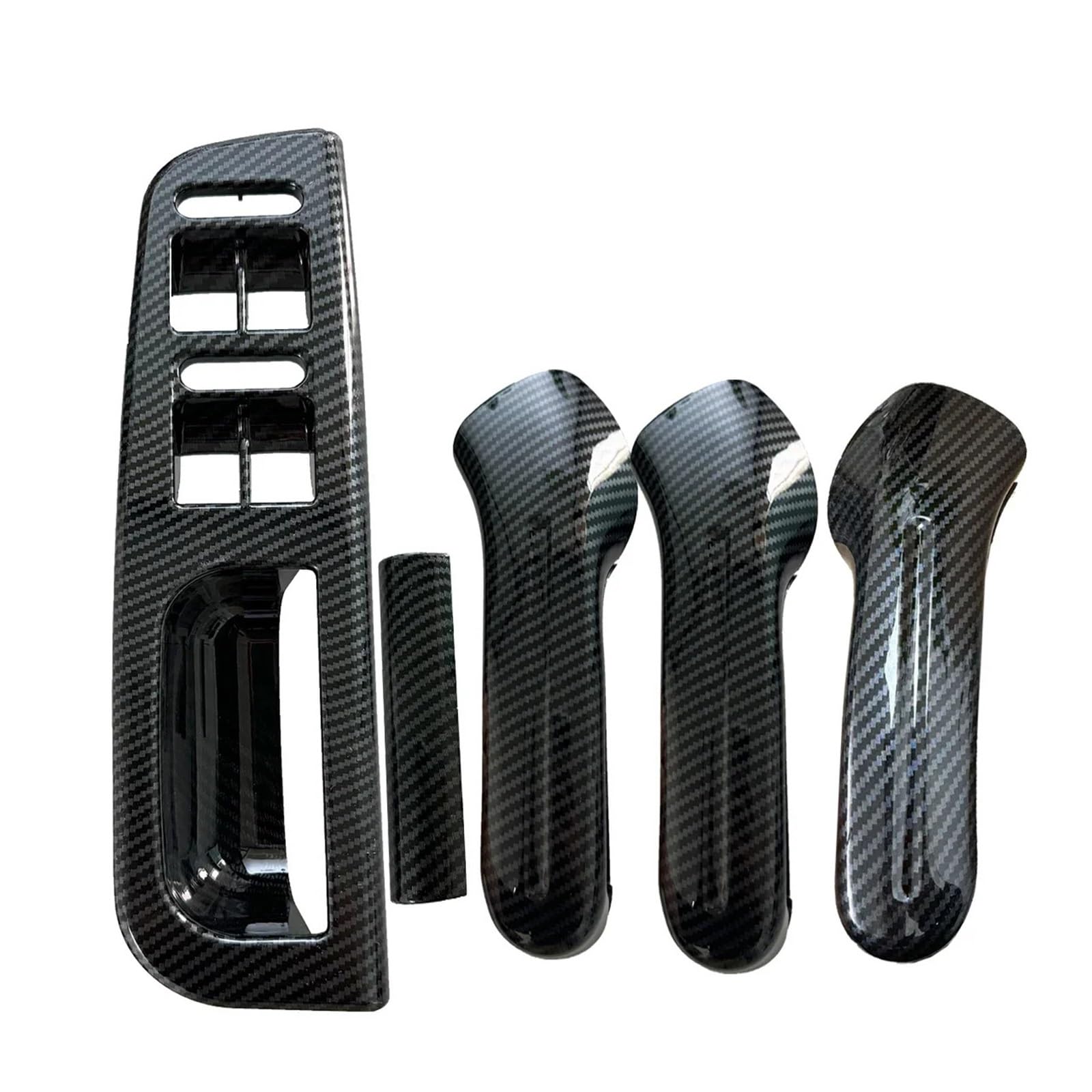 OWYTNRCJ 1set x5 Carbon Filber/Schwarz Innen Türgriffe Schalter Panel for VW Golf 4 GTI R32 Jetta A4 Bora MK4 1999-2004 3B1867171D(5PCS-Carbon Filber) von OWYTNRCJ