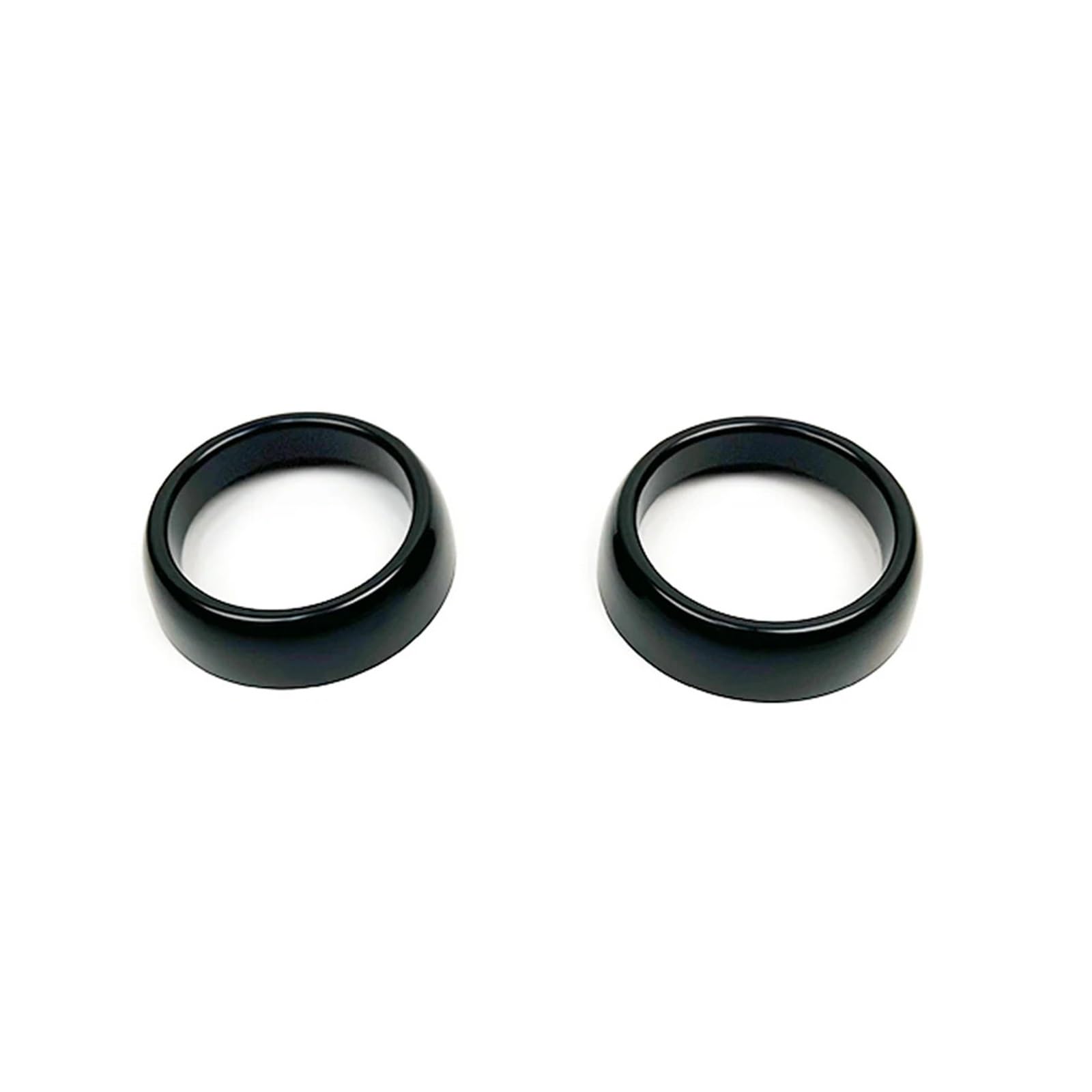 OWYTNRCJ 2 STÜCKE Klimaanlagen-Entlüftungsöffnungen Kompatibel for Mini Cooper R50 R52 R53 2002 2003 2004 2005 2006 Abdeckring Innenausstattung Zubehör(Black,for R50) von OWYTNRCJ