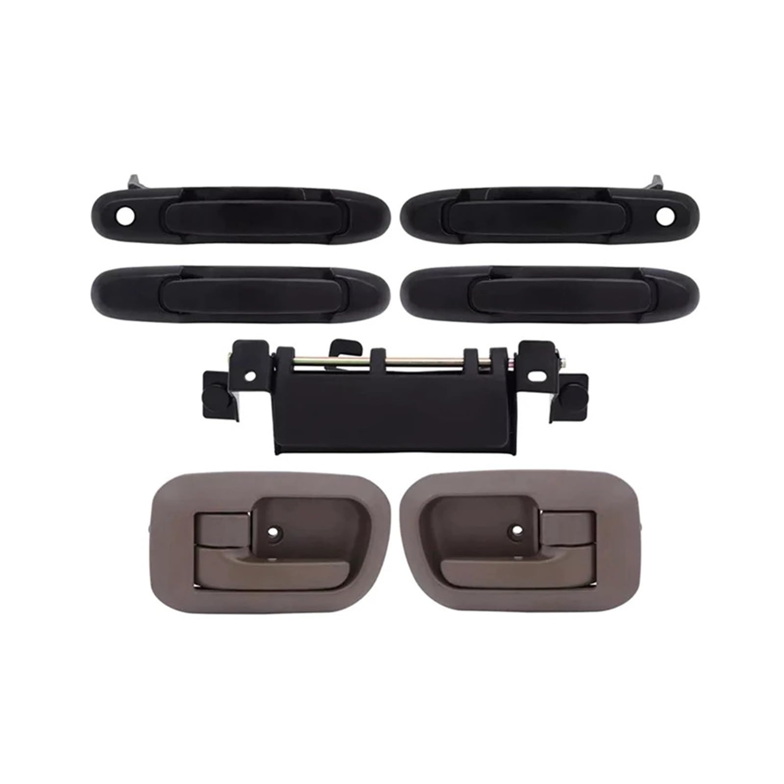 OWYTNRCJ 7-teiliges Auto-Innen- und Außentürgriffe Links und rechts + Heckklappe, kompatibel mit Toyota Sienna 1998–2003, 69205–08010, 69090–08010 OWYTNRCJ 7-teiliges Auto-Innen- und Außentürgriffe Links und rechts + Heckklappe, kompatibel mit Toyota Sienna 1998–2003, 69205–08010, 69090–08010 von OWYTNRCJ