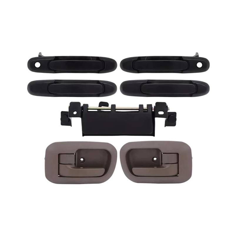 OWYTNRCJ 7-teiliges Auto-Innen- und Außentürgriffe Links und rechts + Heckklappe, kompatibel mit Toyota Sienna 1998–2003, 69205–08010, 69090–08010 von OWYTNRCJ