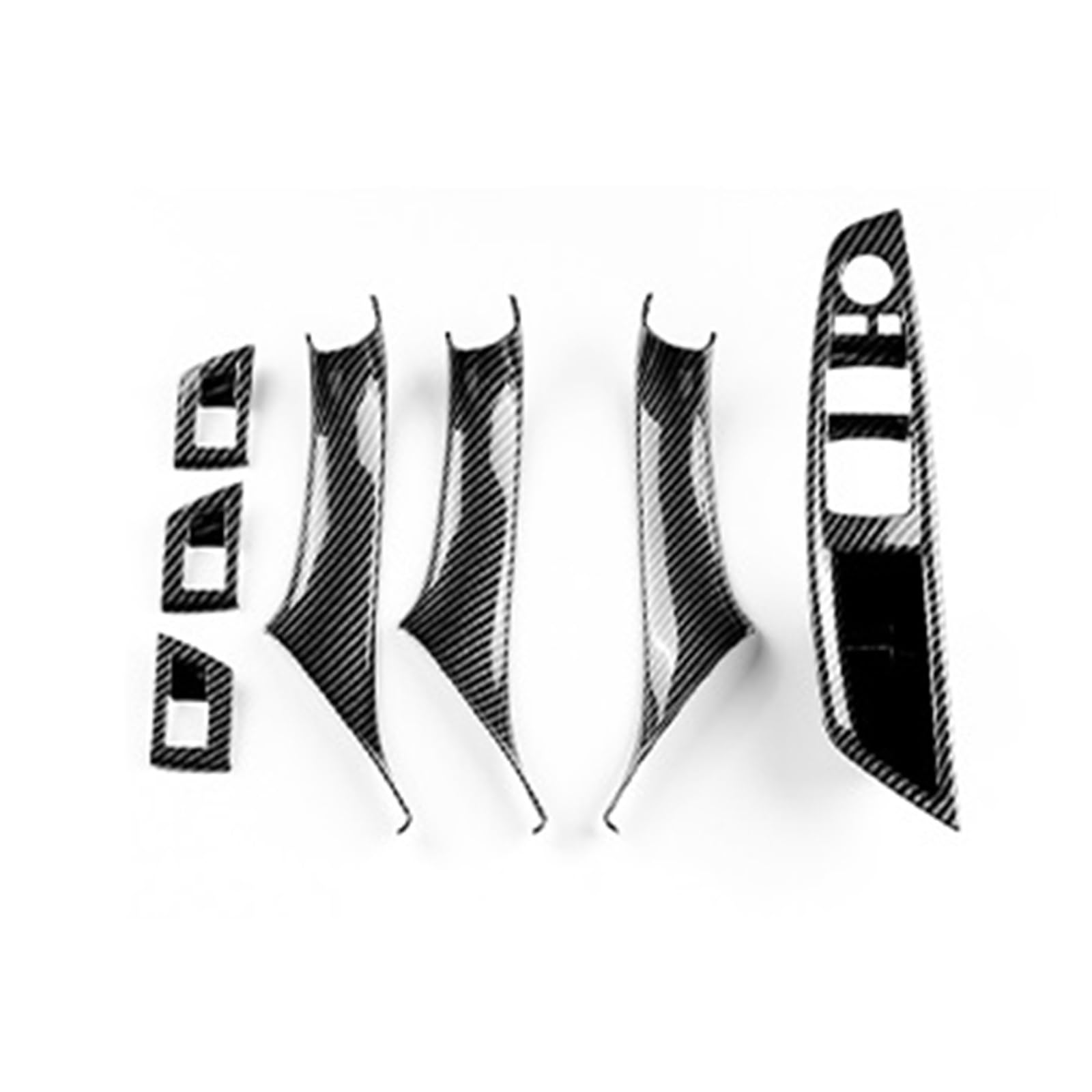 OWYTNRCJ ABS Passagier Tür Panel Griff Pull LHD RHD FLUGGESCHWINDIGKEIT Kompatibel for BMW F10 F11 520i 523i 525i 528i 530i 5 Serie 2011-2017(RHD Carbon Pattern) von OWYTNRCJ