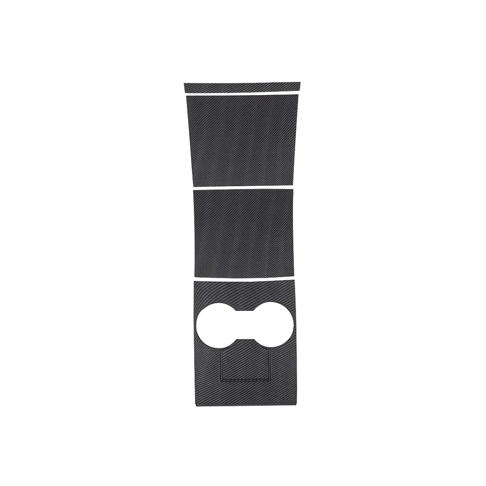 OWYTNRCJ Aufkleber for das zentrale Bedienfeld, kompatibel mit Tesla Model 3 2017 2020, Carbonfaser-ABS, dekorativer Innenstreifen(Matte Cabon Fiber) von OWYTNRCJ