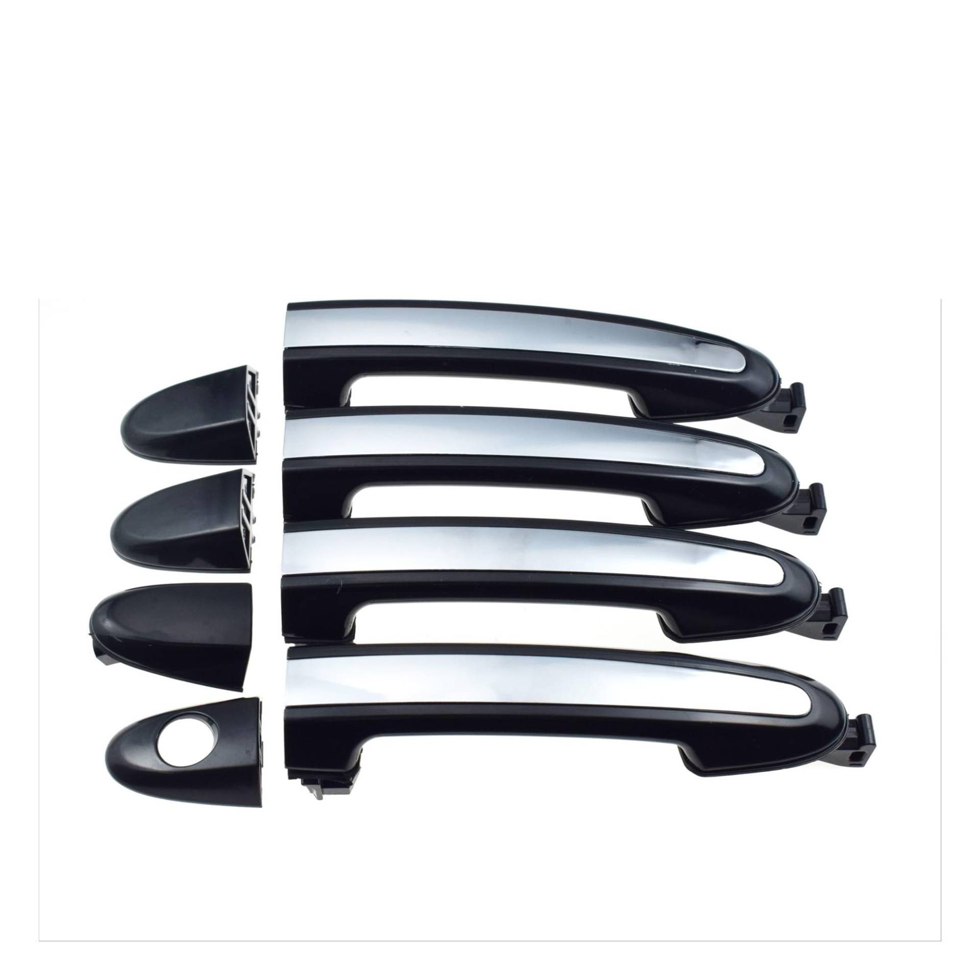 OWYTNRCJ Außentürgriff Chrom Vorne Hinten Links oder Rechts Kompatibel for Hyundai Santa Fe 2.4L 3.5L 2007-2012 826512B000 826612B000 836512B000(4 Pcs Front Rear Kit) von OWYTNRCJ