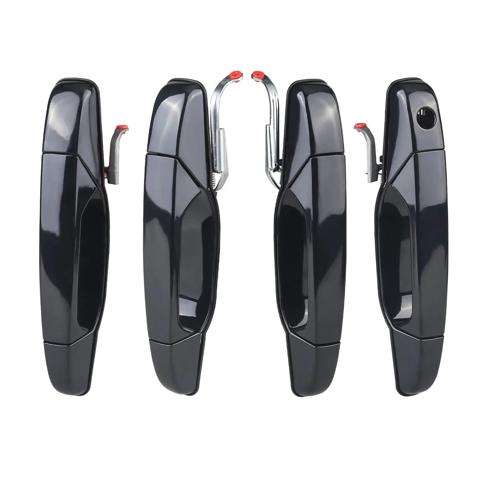 OWYTNRCJ Außentürgriff aus Chrom, kompatibel mit Sierra Yukon Cadillac Escalade Pickup, außerhalb von Silverado Tahoe GMC 5960521 25960526(1 Set Black (4pcs)) von OWYTNRCJ