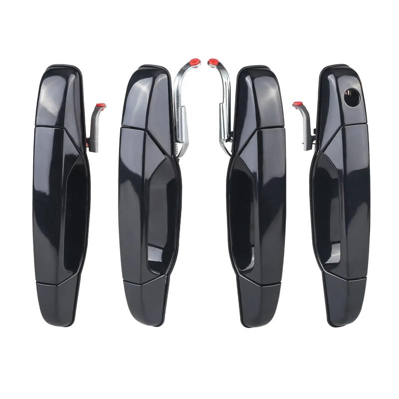 OWYTNRCJ Außentürgriff aus Chrom, kompatibel mit Sierra Yukon Cadillac Escalade Pickup, außerhalb von Silverado Tahoe GMC 5960521 25960526(1 Set Black (4pcs)) von OWYTNRCJ