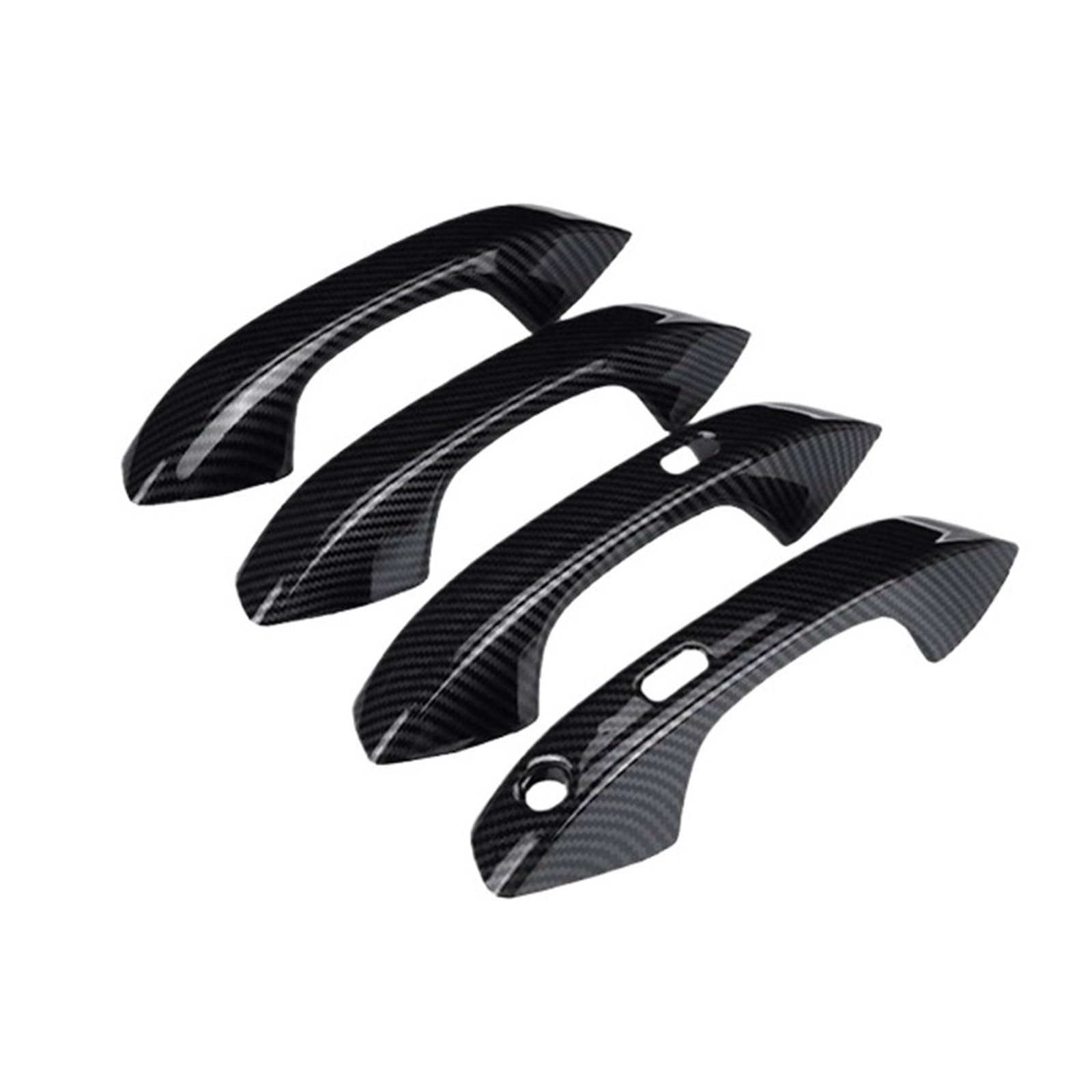 OWYTNRCJ Außenzubehör-Stil, schmücken Sie Schutzaufkleber, Auto-Außentürgriff-Abdeckung, kompatibel mit Seat Leon MK4 KL1 KL8 2020 2021 2022(Carbon Fiber Set) von OWYTNRCJ