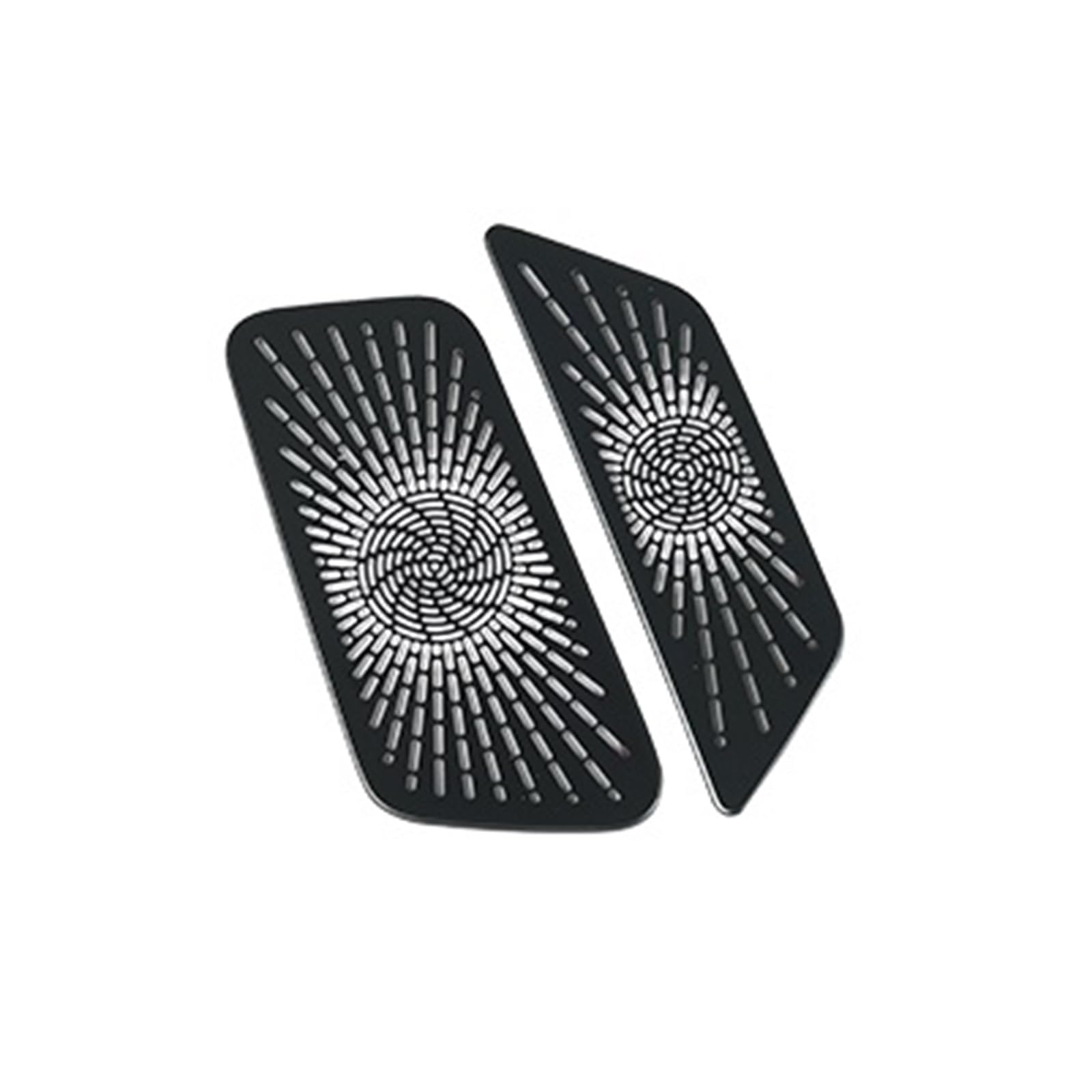 OWYTNRCJ Auto-Audio-Lautsprecher, kompatibel mit Audi Q4 E-Tron 2021–2024, Dekorationsabdeckung, Edelstahl-Schutzaufkleber, Interieur-Styling-Zubehör(Black) von OWYTNRCJ