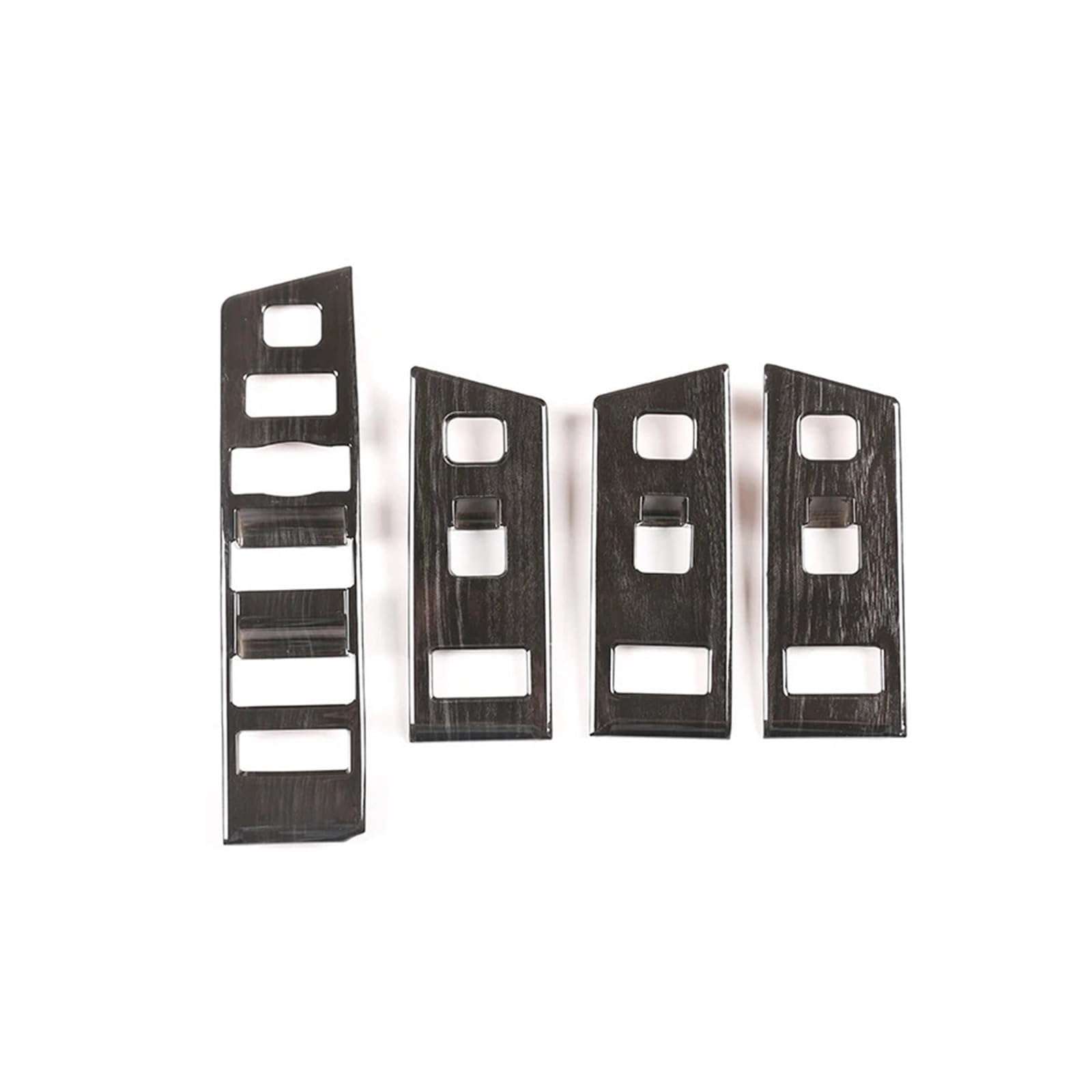 OWYTNRCJ Auto-Fensterheber-Schalterfeld-Zierrahmen, kompatibel mit Land Rover Range Evoque 2020, ABS-Kohlefaser, Auto-Innenausstattung(Black Wood Grain) von OWYTNRCJ