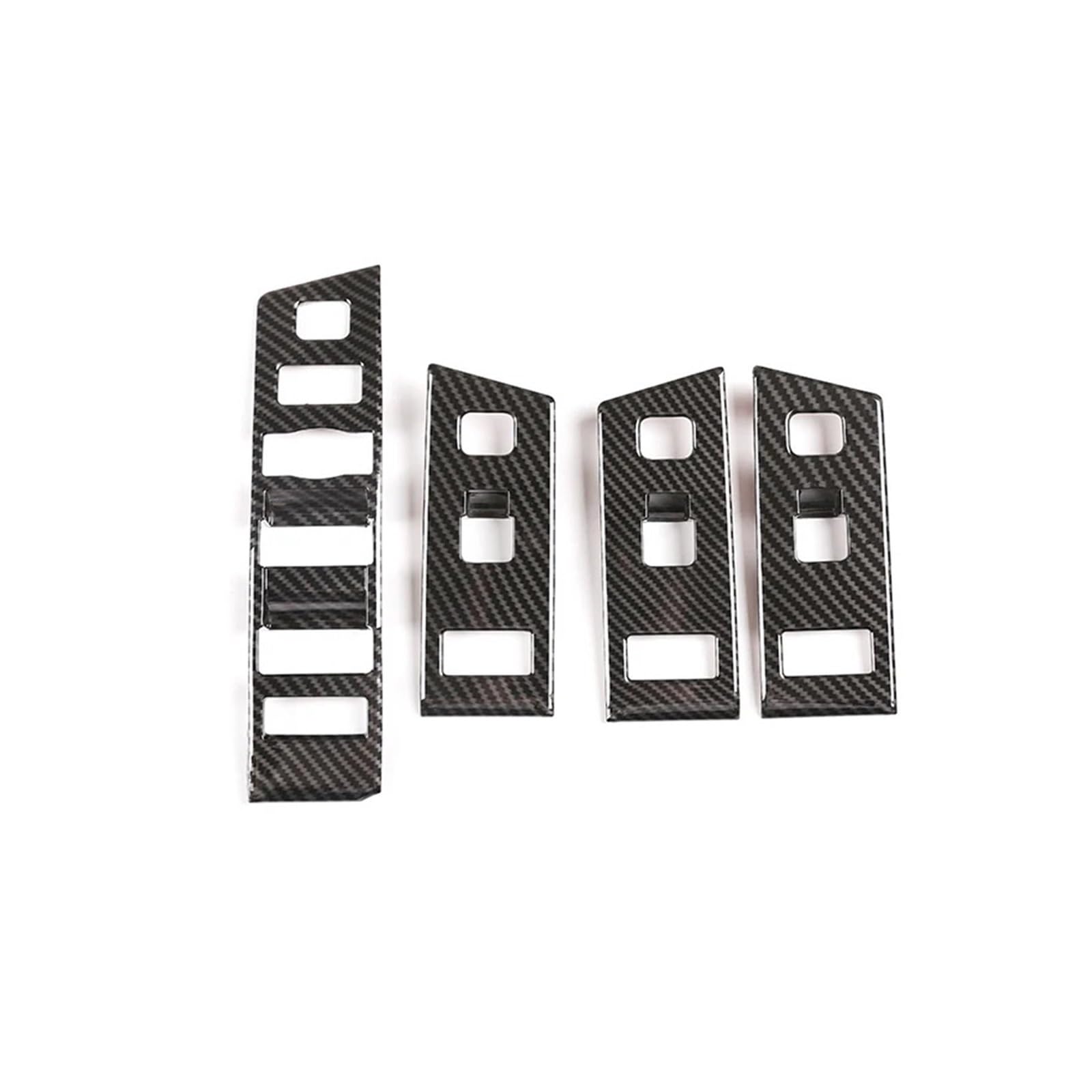 OWYTNRCJ Auto-Fensterheber-Schalterfeld-Zierrahmen, kompatibel mit Land Rover Range Evoque 2020, ABS-Kohlefaser, Auto-Innenausstattung(Carbon Fiber) von OWYTNRCJ