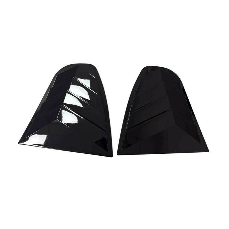 OWYTNRCJ Auto-Heckfenster-Lamellen, kompatibel mit Skoda Octavia 2008 2009 2010 2011 2012, Shutter Cover Scoop Side Vent Trim Windschutzscheibe ABS Carbon(Gloss Black) von OWYTNRCJ