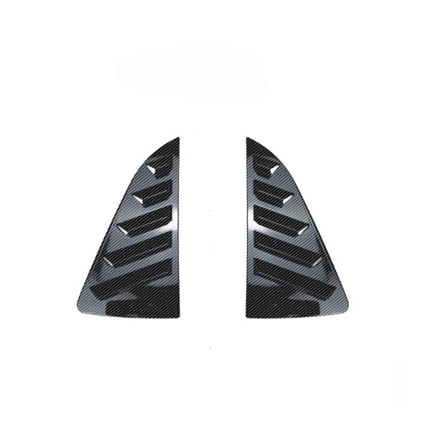 OWYTNRCJ Auto-Heckfensterladen, kompatibel for VW Polo MK5 6R 6C 2011–2018, Zubehör, Paar, Abdeckungsverkleidung, Fensterjalousie, Seitenlüftungsverkleidung(Carbon Fiber Look) von OWYTNRCJ