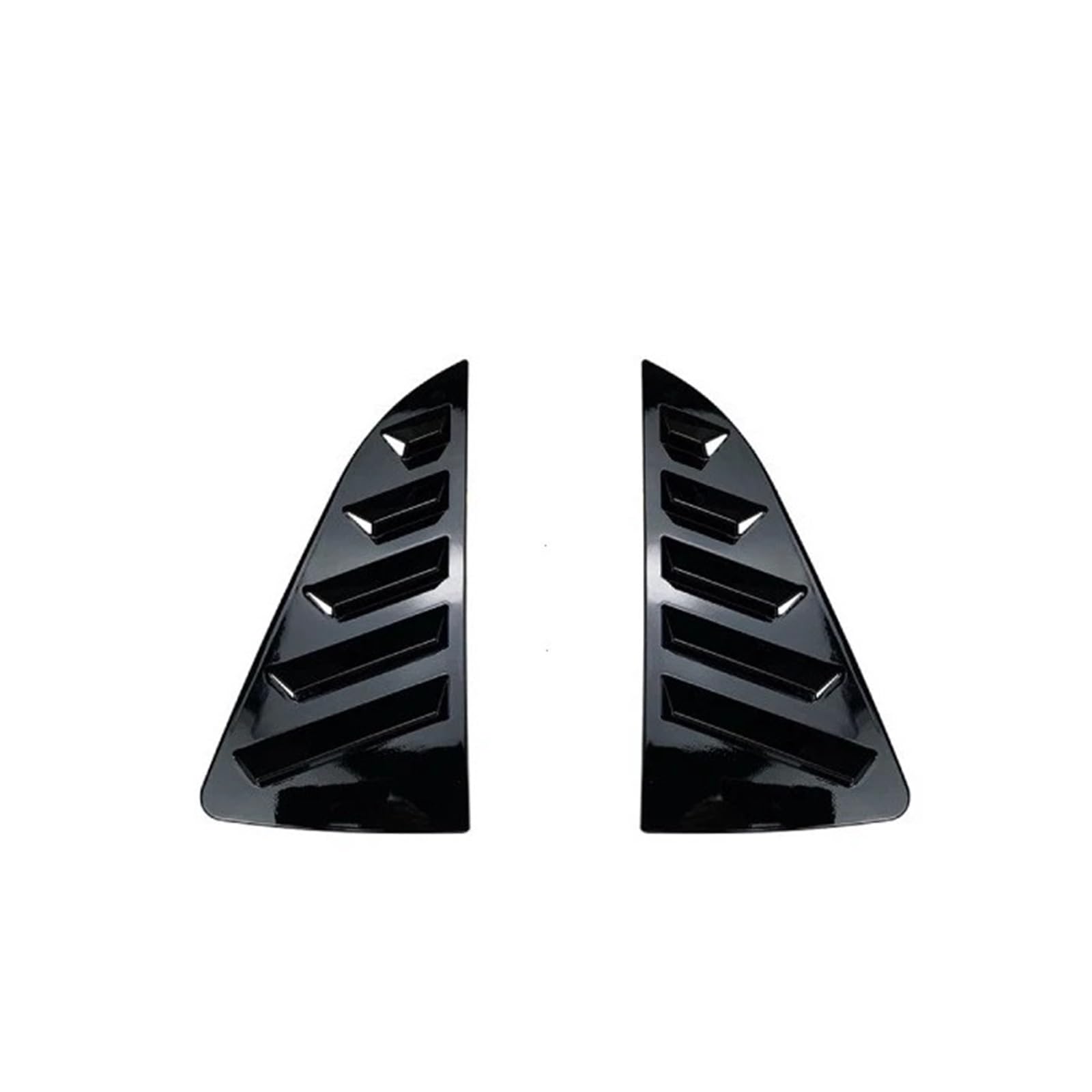 OWYTNRCJ Auto-Heckfensterladen, kompatibel for VW Polo MK5 6R 6C 2011–2018, Zubehör, Paar, Abdeckungsverkleidung, Fensterjalousie, Seitenlüftungsverkleidung(Glossy Black) von OWYTNRCJ