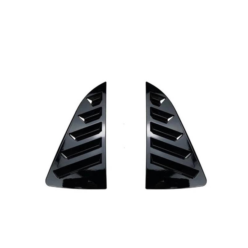 OWYTNRCJ Auto-Heckfensterladen, kompatibel for VW Polo MK5 6R 6C 2011–2018, Zubehör, Paar, Abdeckungsverkleidung, Fensterjalousie, Seitenlüftungsverkleidung(Glossy Black) von OWYTNRCJ