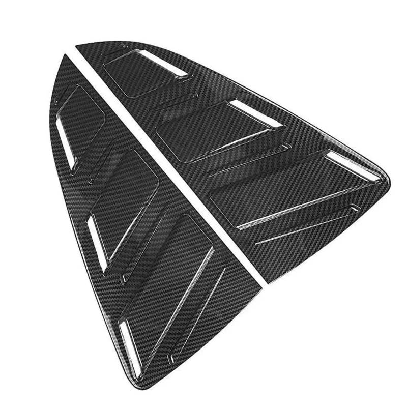OWYTNRCJ Auto-Heckfensterladen, kompatibel mit VW Polo MK5 6R 6C 2011–2018, hinteres Seitenteil, Seitenfenster-Lamellenabdeckung, Verkleidungspaar(Carbon Look) von OWYTNRCJ