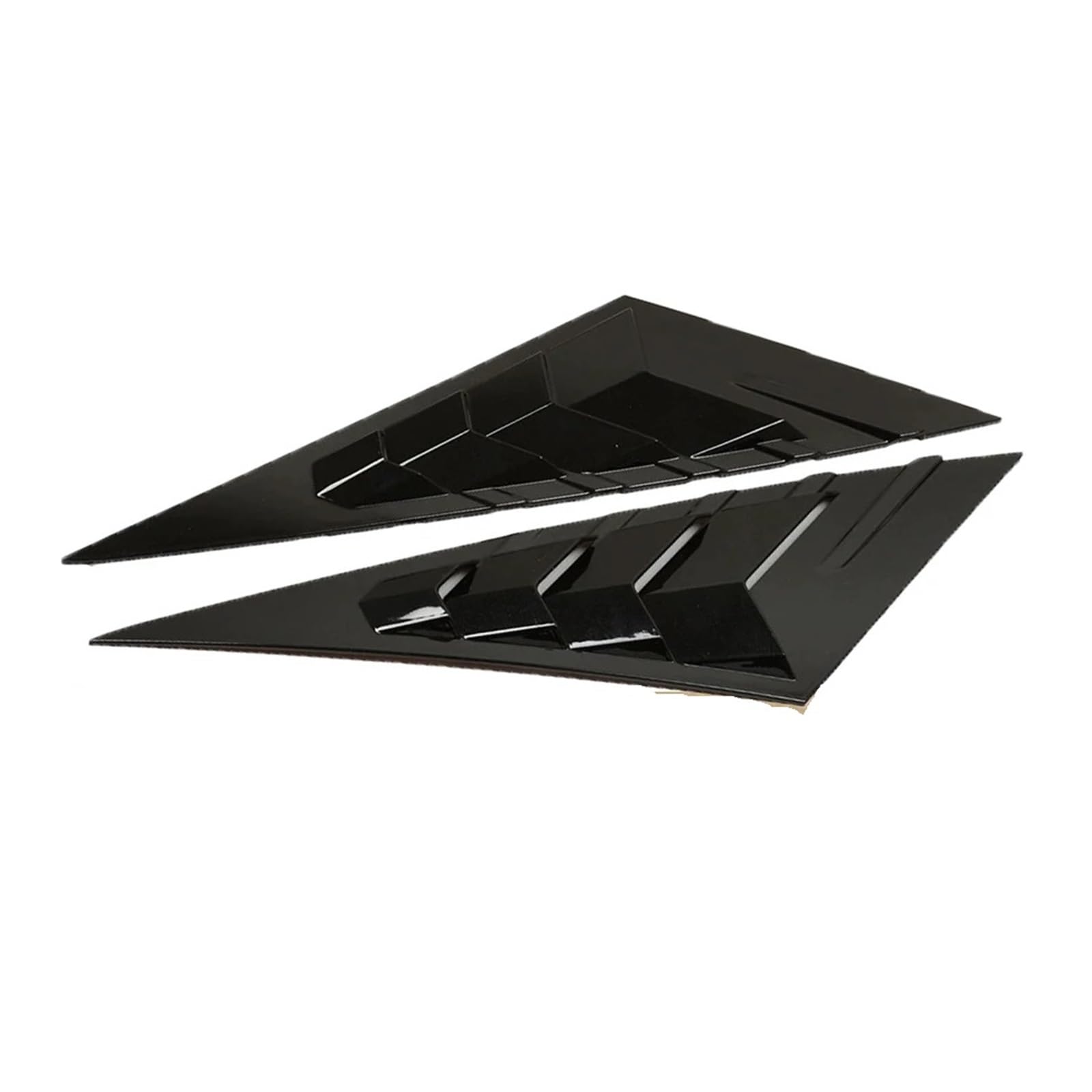 OWYTNRCJ Auto-Hecklamellenfenster, kompatibel mit Hyundai Elantra 2021 2022 2023, Seitenfensterabdeckung, Zieraufkleber, Entlüftungsschaufel, Kohlefaser-Zubehör(Glossy Black) von OWYTNRCJ
