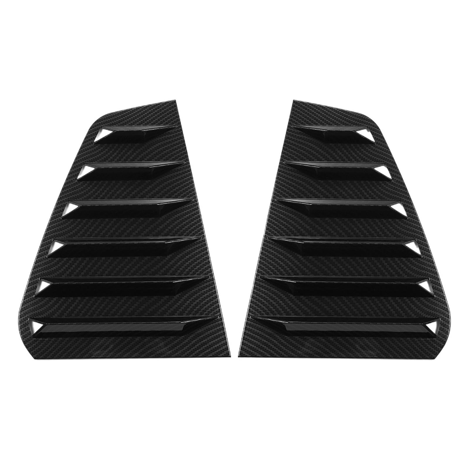 OWYTNRCJ Auto-Heckscheiben-Abdeckung, kompatibel mit Golf 7, Golf 7.5 MK7/7.5 GTI GTD R 2014–2019, Zubehör, 2-teilige Blende for Fensterläden, seitliche Lüftungsschlitze(Carbon Fiber Look) von OWYTNRCJ