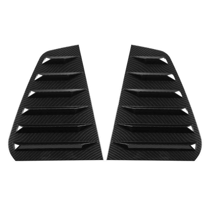 OWYTNRCJ Auto-Heckscheiben-Abdeckung, kompatibel mit Golf 7, Golf 7.5 MK7/7.5 GTI GTD R 2014–2019, Zubehör, 2-teilige Blende for Fensterläden, seitliche Lüftungsschlitze(Carbon Fiber Look) von OWYTNRCJ
