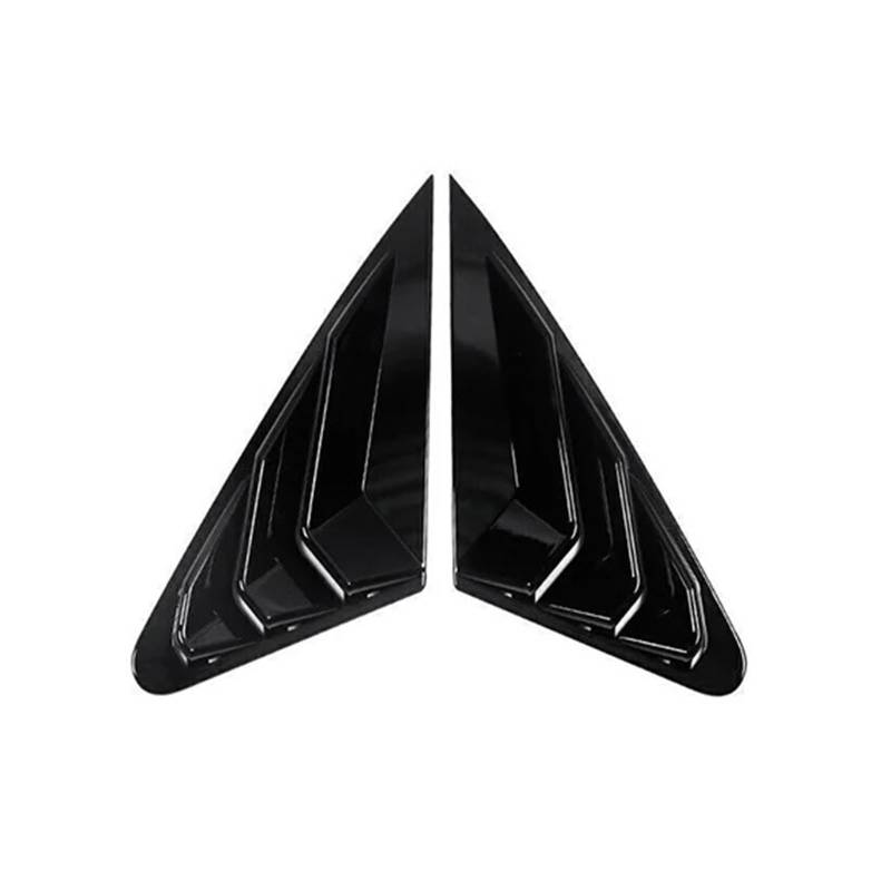 OWYTNRCJ Auto-Heckscheiben-Rollladenabdeckung, kompatibel for Audi A4 S4 B8 Limousine 2009–2016, 2 Stück, Viertelfenster-Lamellen, Seitenlüftungsverkleidung, Kühlergrill im Racing-Stil(Glossy Black) von OWYTNRCJ