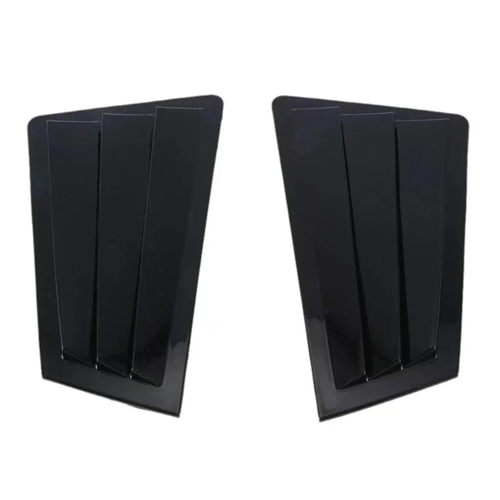 OWYTNRCJ Auto-Heckscheiben-Shutter Kompatibel for Mazda 3 2003-2007 1 Paar Zierabdeckung Seitenlamellen-Entlüftungsschaufel Spoiler Deflektor(Bright Black) von OWYTNRCJ