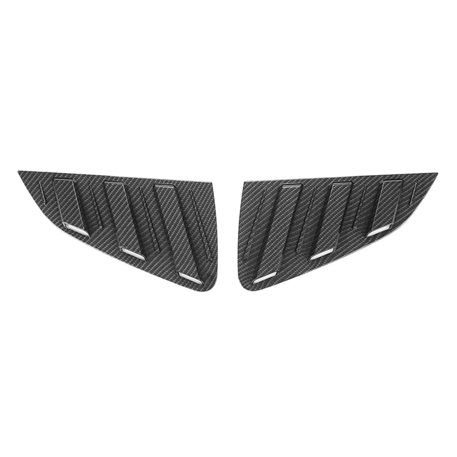 OWYTNRCJ Auto-Heckscheiben-Shutter Kompatibel for VW Polo 6 Mk6 GTI TGI TSI MPI 2019-2023 Abdeckung Trim Triangle Shade Spoiler Bodykits(Carbon Look) von OWYTNRCJ