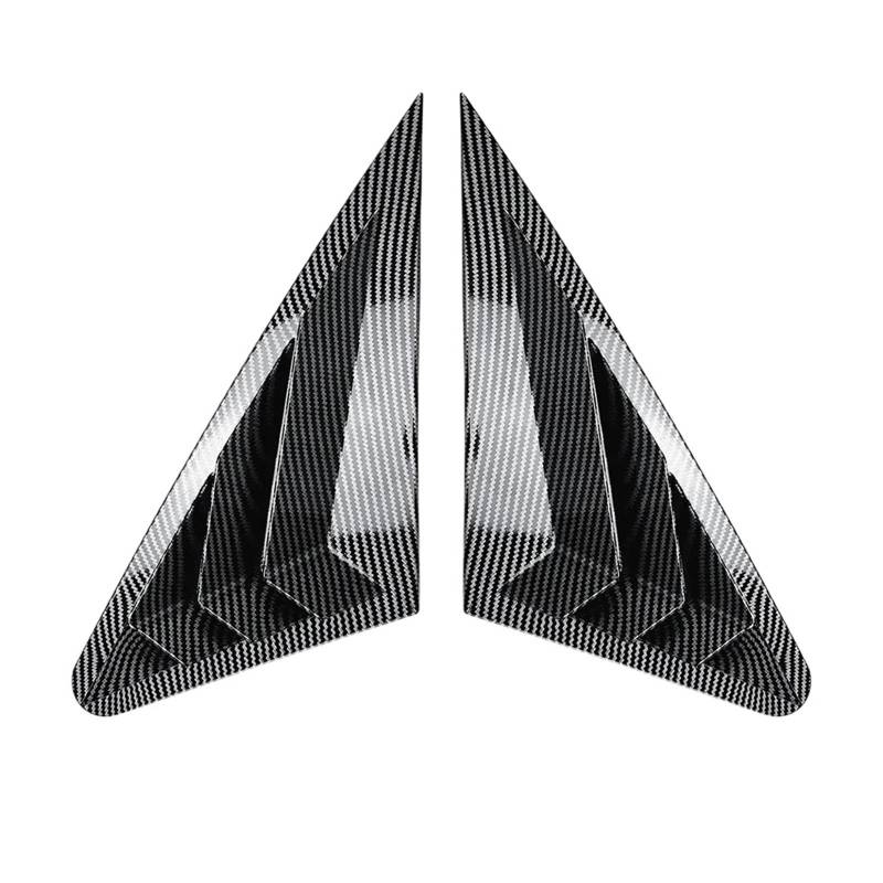 OWYTNRCJ Auto-Heckscheibenlamellen, kompatibel for Limousine A3 S3 8V 2014–2020, 1 Paar, Abdeckung, Seitenrollladen, Jalousie, Abdeckung, Zierleiste, Aufkleber, Entlüftung(Carbon Fiber) von OWYTNRCJ