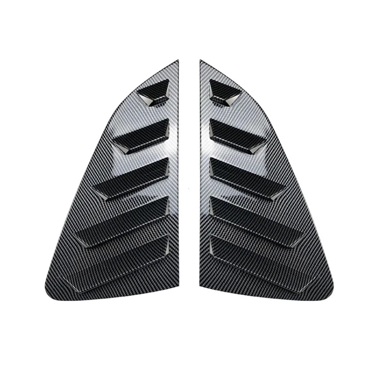 OWYTNRCJ Auto-Heckscheibenrollladen Kompatibel for VW Polo Mk6 GTI TGI TSI MPI 2017-2023 Abdeckungsverkleidung Heckdreieck Fensterschatten Spoiler Bodykits(Carbon Look) von OWYTNRCJ