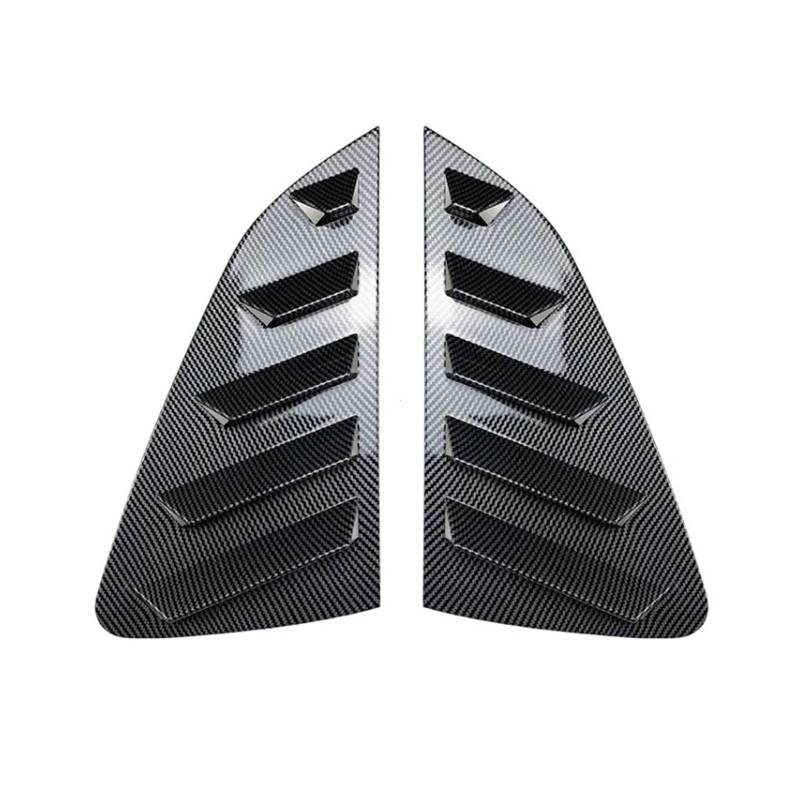 OWYTNRCJ Auto-Heckscheibenrollladen Kompatibel for VW Polo Mk6 GTI TGI TSI MPI 2017-2023 Abdeckungsverkleidung Heckdreieck Fensterschatten Spoiler Bodykits(Carbon Look) von OWYTNRCJ