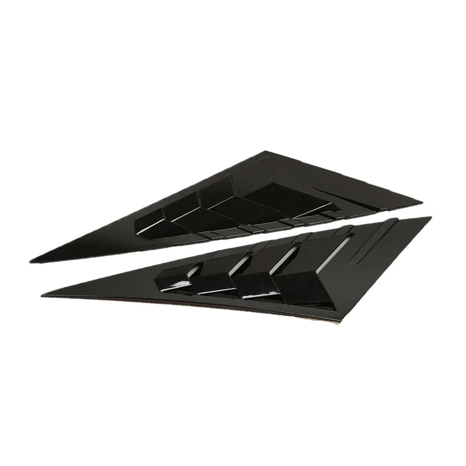 OWYTNRCJ Auto-Hintere Jalousie, kompatibel mit Hyundai Elantra 2021 2022 2023, Seitenfenster-Abdeckung, Zieraufkleber, Entlüftungsschaufel, Kohlefaser-Zubehör(Glossy Black) von OWYTNRCJ