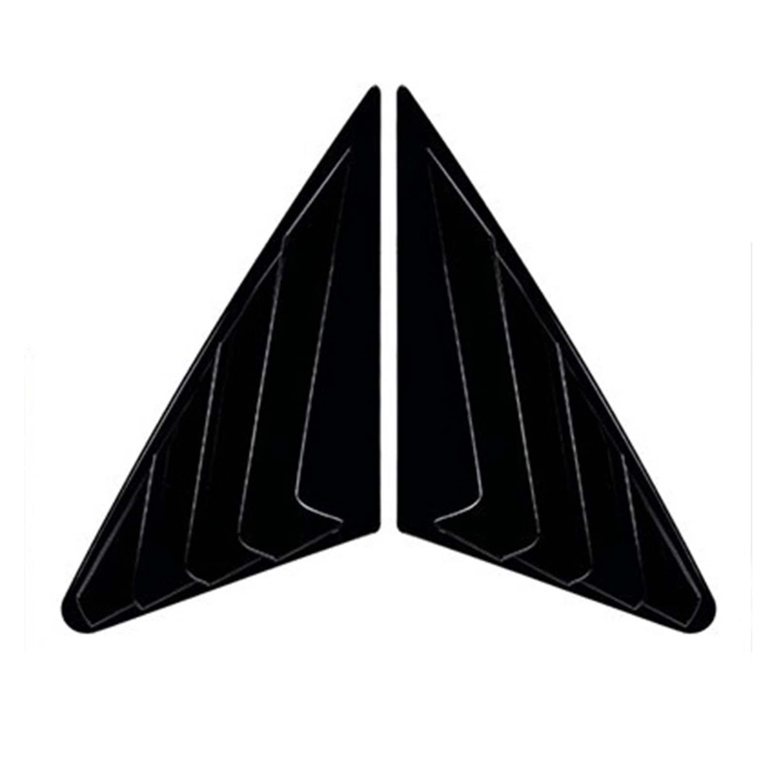 OWYTNRCJ Auto-Hinterseitenfenster-Lamellen, kompatibel for Audi A3 8Y 2021, 2-teilige DREI-Box-Version, Außendekoration, Zierleisten, Lüftungsschlitze, Windschutzscheibenaufkleber(Carbon Look) von OWYTNRCJ