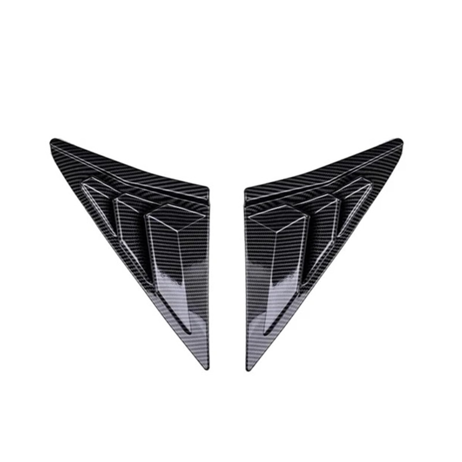 OWYTNRCJ Auto-Hinterseitenfensterlamellen Kompatibel for Civic Type R Fließheck 2020 2021 Zubehör ABS Air Vent Scoop Shutter Shades Abdeckung Trim(Carbon Fiber Look) von OWYTNRCJ