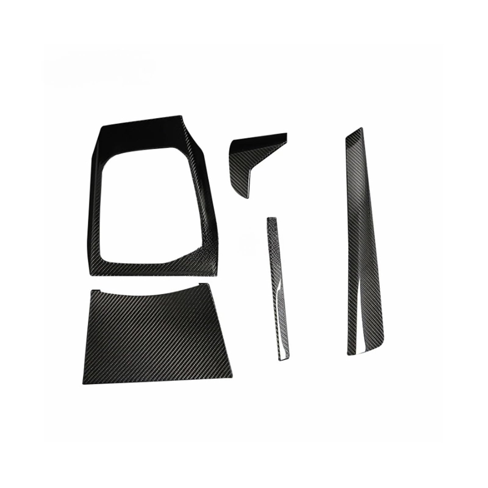OWYTNRCJ Auto Innere Zentrale Steuerung Getriebe Kompatibel for BMW 2 Serie G42 2022 220d 220i 230i M240i LHD Carbon Faser Schaltknauf Panel Trim(Glossy Carbon 5pcs) von OWYTNRCJ