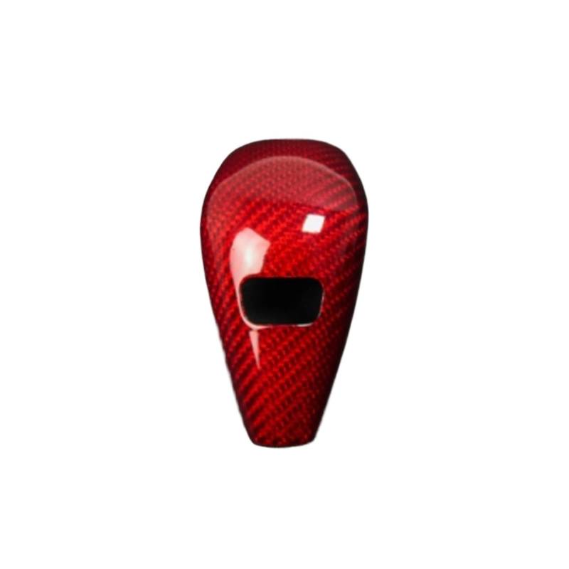 OWYTNRCJ Auto Innere Zentrale Steuerung Getriebe Kompatibel for BMW 2 Serie G42 2022 220d 220i 230i M240i LHD Carbon Faser Schaltknauf Panel Trim(Red Carbon) von OWYTNRCJ