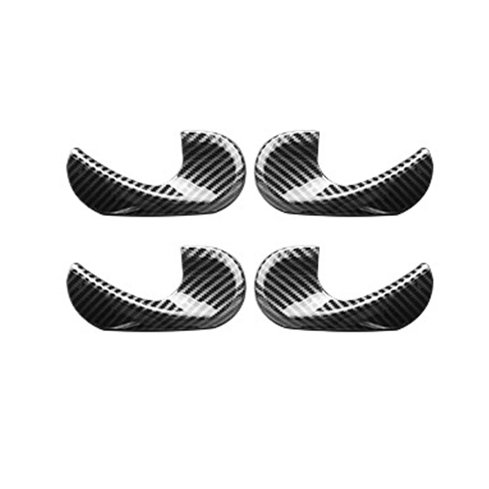 OWYTNRCJ Auto-Modifikationsabdeckung, Innenaufkleber, kompatibel mit Mercedes Smart Fortwo Forfour 453, Außenzubehör, Carbon-Stil, Dekorationsschale(Door Bowl Clasp 4Pcs) von OWYTNRCJ