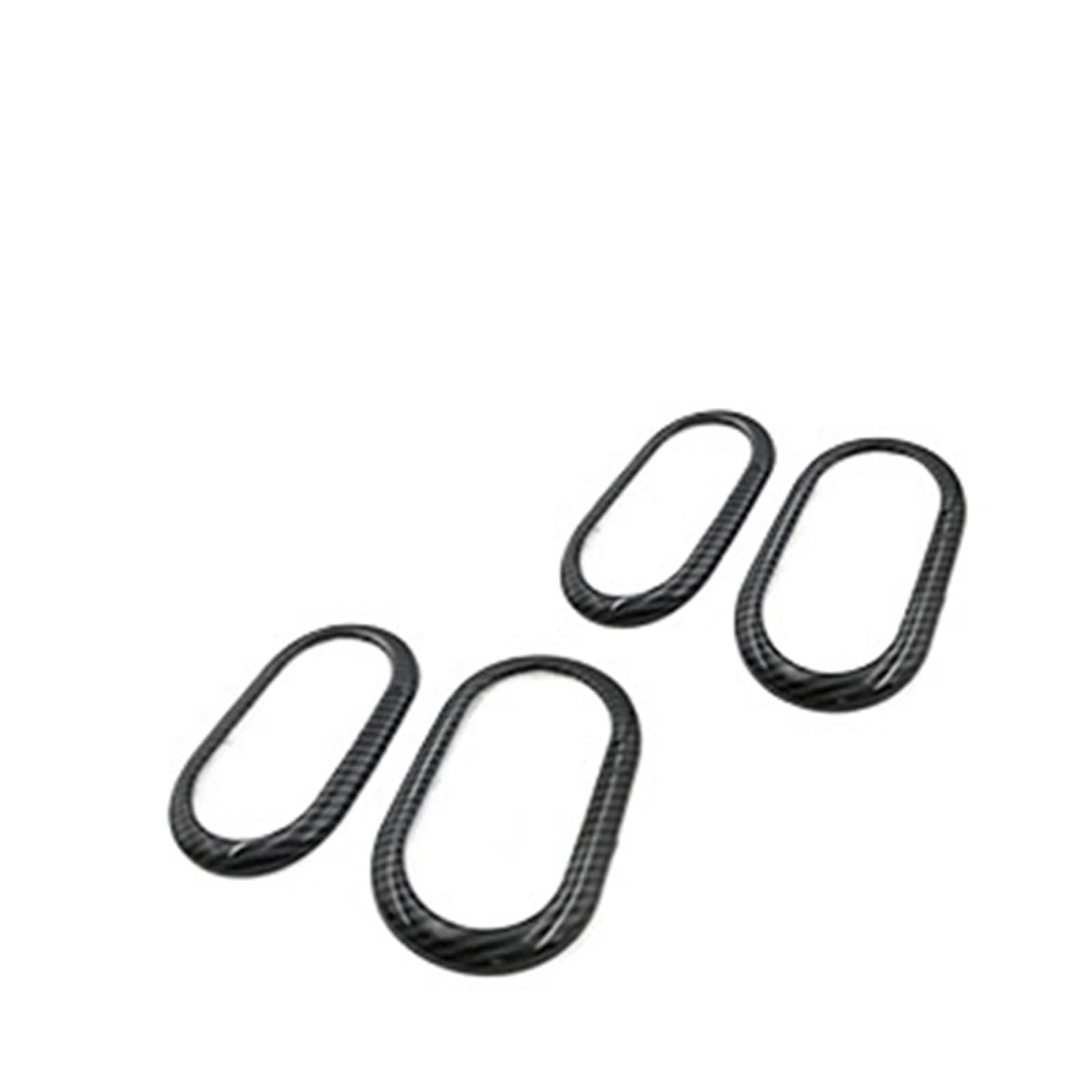 OWYTNRCJ Auto-Modifikationsabdeckung, Innenaufkleber, kompatibel mit Mercedes Smart Fortwo Forfour 453, Außenzubehör, Carbon-Stil, Dekorationsschale(Inner Handle Ring 4) von OWYTNRCJ